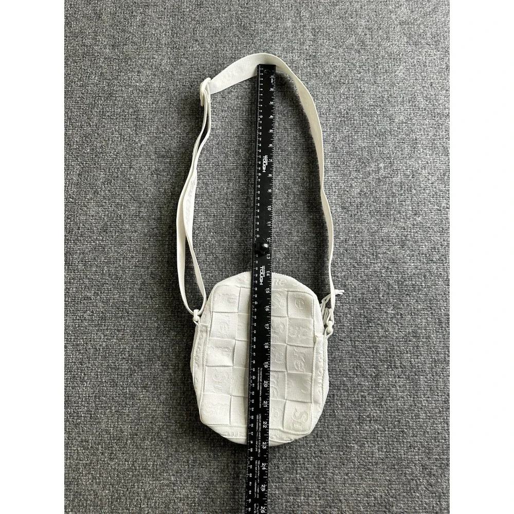Supreme SS23 Woven Shoulder Bag White Jacquard Crossbody, Size One Size